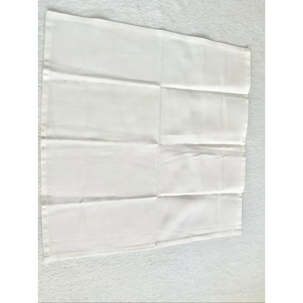 Set of four white cloth napkins set - 19 x 19 1/2 inches